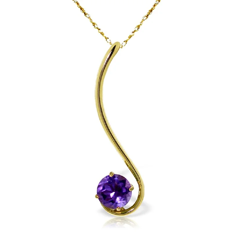 Wide bib necklaces-0.55 Carat 14K Gold One Beautiful Day Amethyst Necklace