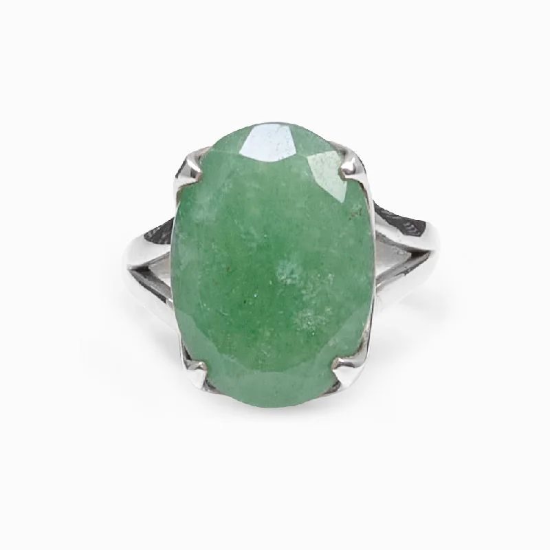 Baroque pearl rings-Aventurine Ring