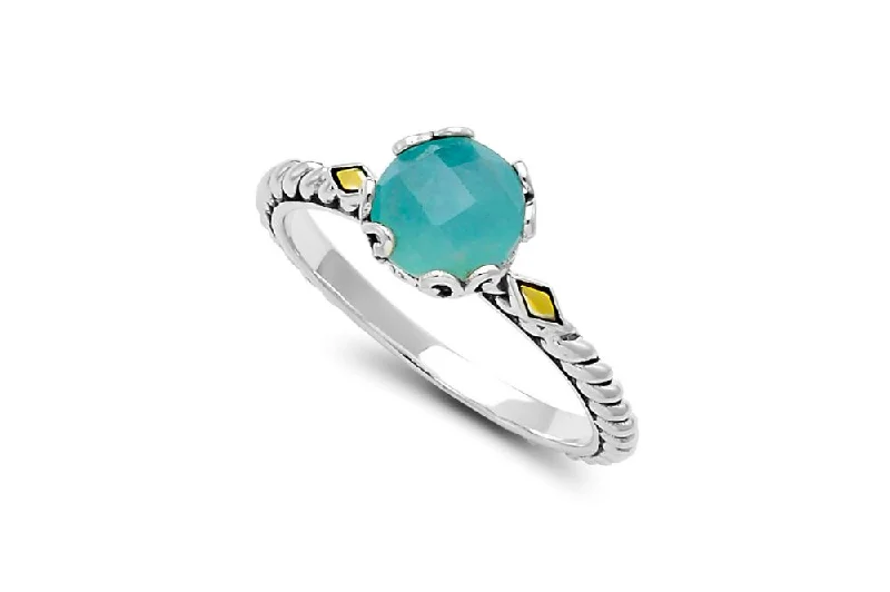 Full moon rings-Glow Ring- Aquamarine