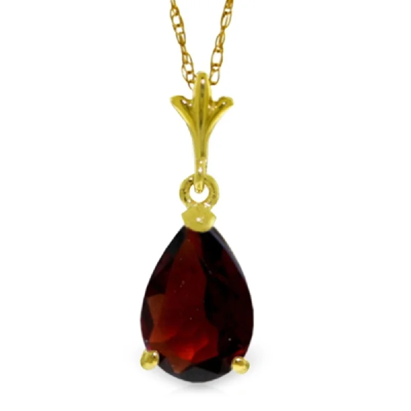 Fox charm necklaces-1.5 Carat 14K Gold Ode to Love Garnet Necklace