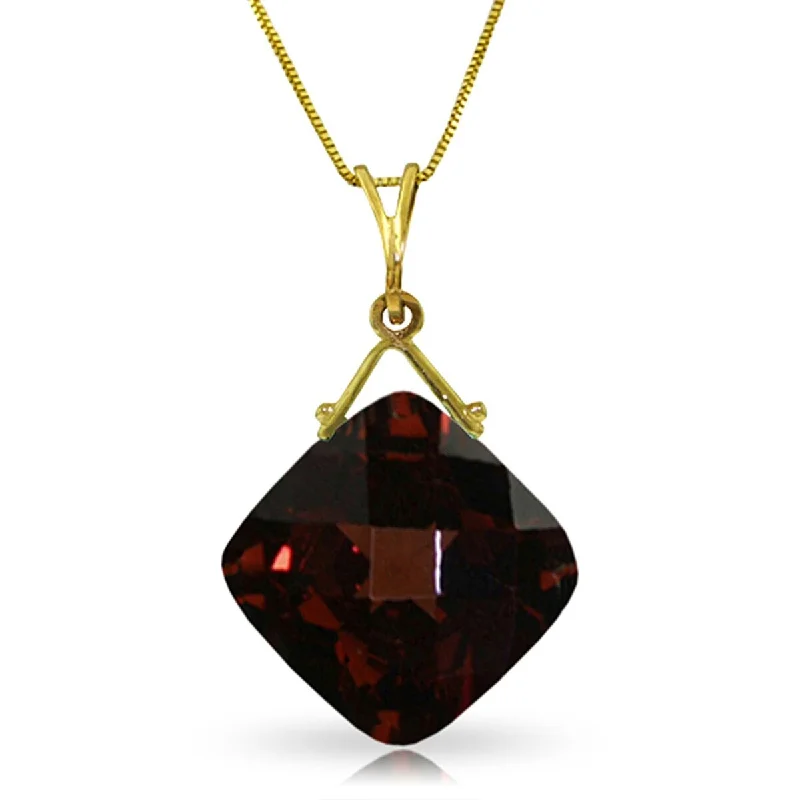 Mesh choker necklaces-8.75 Carat 14K Solid Gold Fall Into Place Garnet Gemstone Necklace