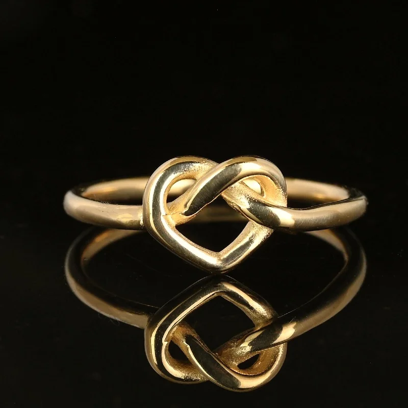 Rose quartz rings-James Avery 14K Gold Love Knot Heart Ring