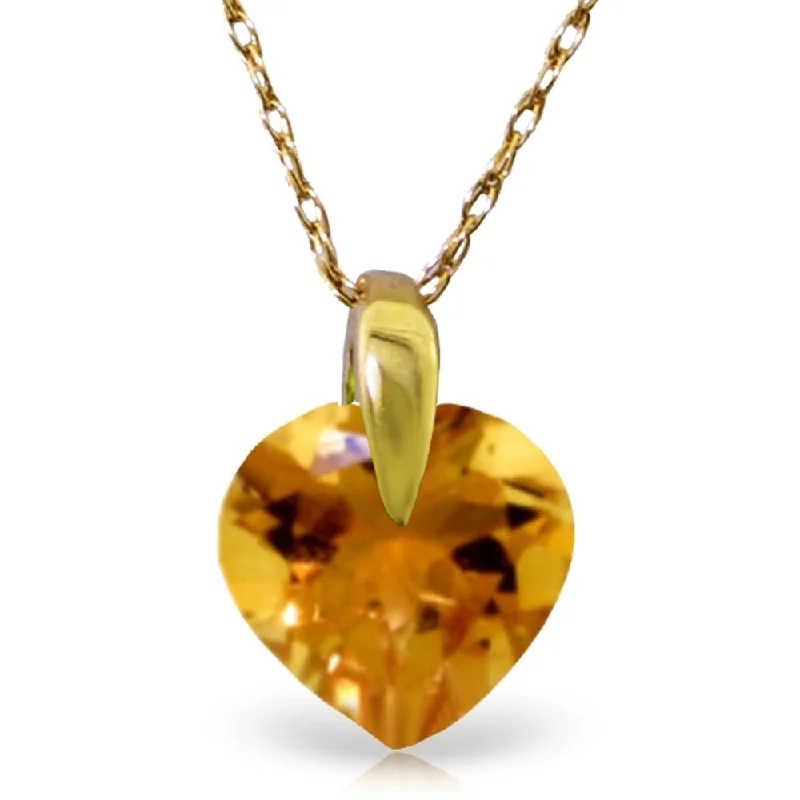 Tide shape necklaces-1.15 Carat 14K Gold Sparks and Flames Citrine Necklace