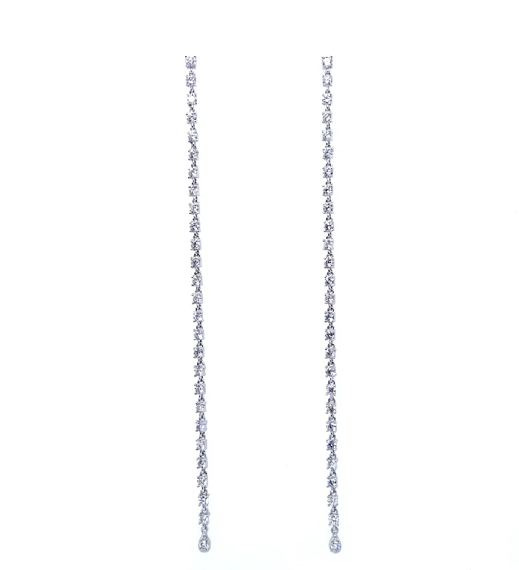 Bead weave earrings-Diamond Shoulder Duster Earrings