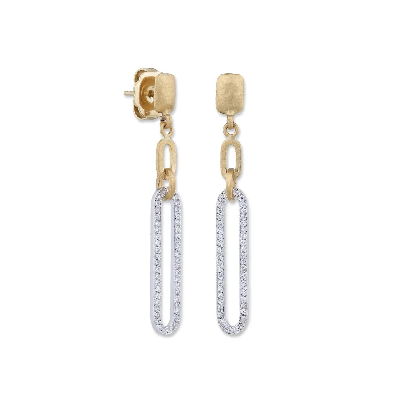 Cedar wood earrings-PRE-ORDER: Lika Behar "Chill-Link" Diamond Earrings