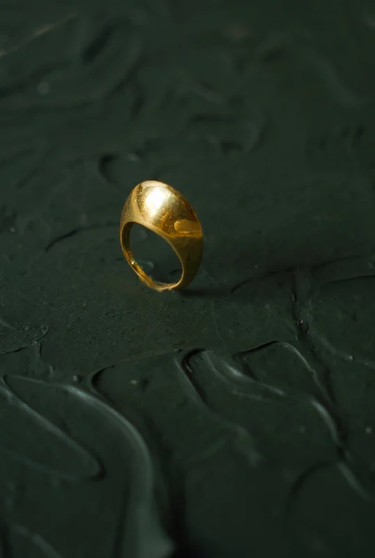 Bold stone rings-Carey Gold Plated Ring