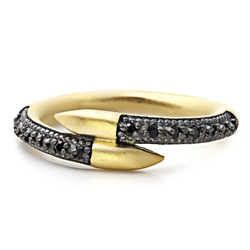 Bold stone rings-FREIDA ROTHMAN Black Pavé Embrace Ring