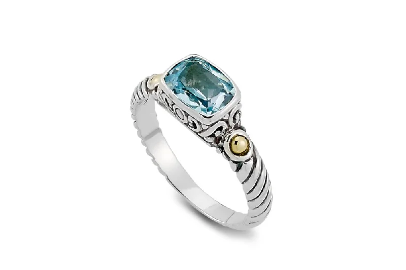 High gloss rings-Gede Ring- Blue Topaz