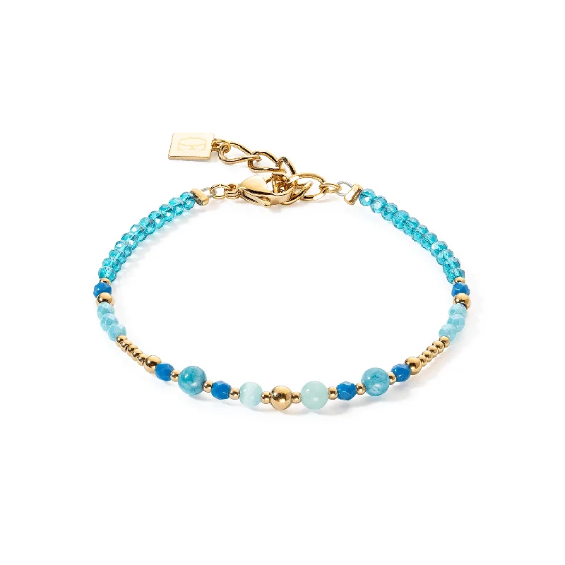 Coeur De Lion Princess Spheres Gold Turquoise Bracelet