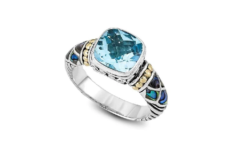 Whimsical rings-Rak Ring- Blue Topaz