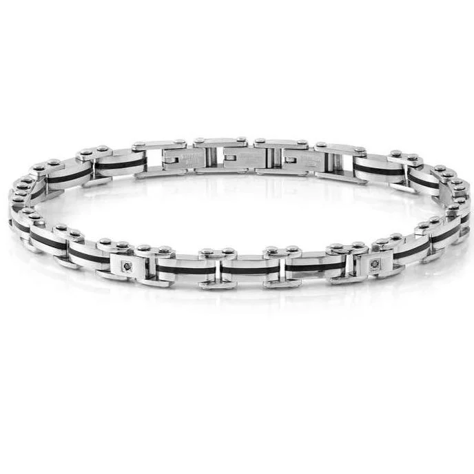 Nomination Stainless Steel Black Diamond Bracelet