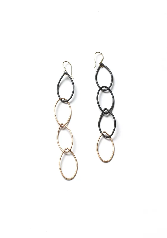 Wide hoop earrings-asymmetrical Audrey earrings