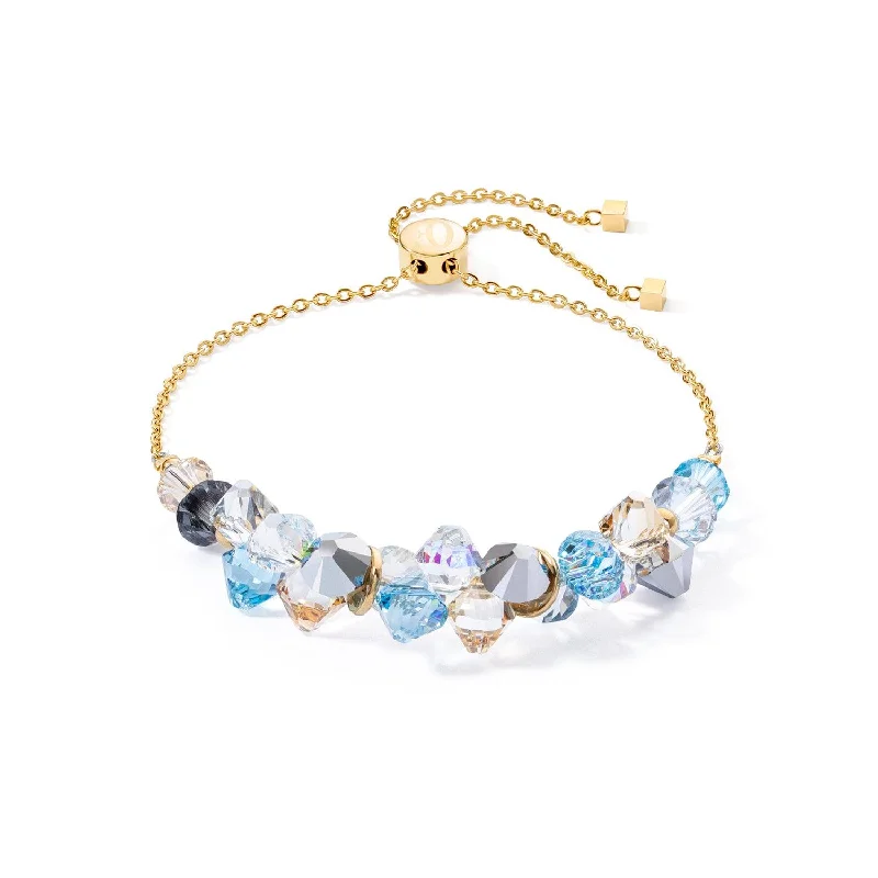 Coeur De Lion Gold Aqua Dancing Crystals Bracelet