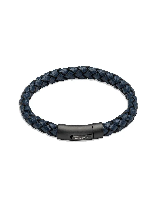 Unique & Co Leather Bracelet Matt Steel Clasp - Various Colours