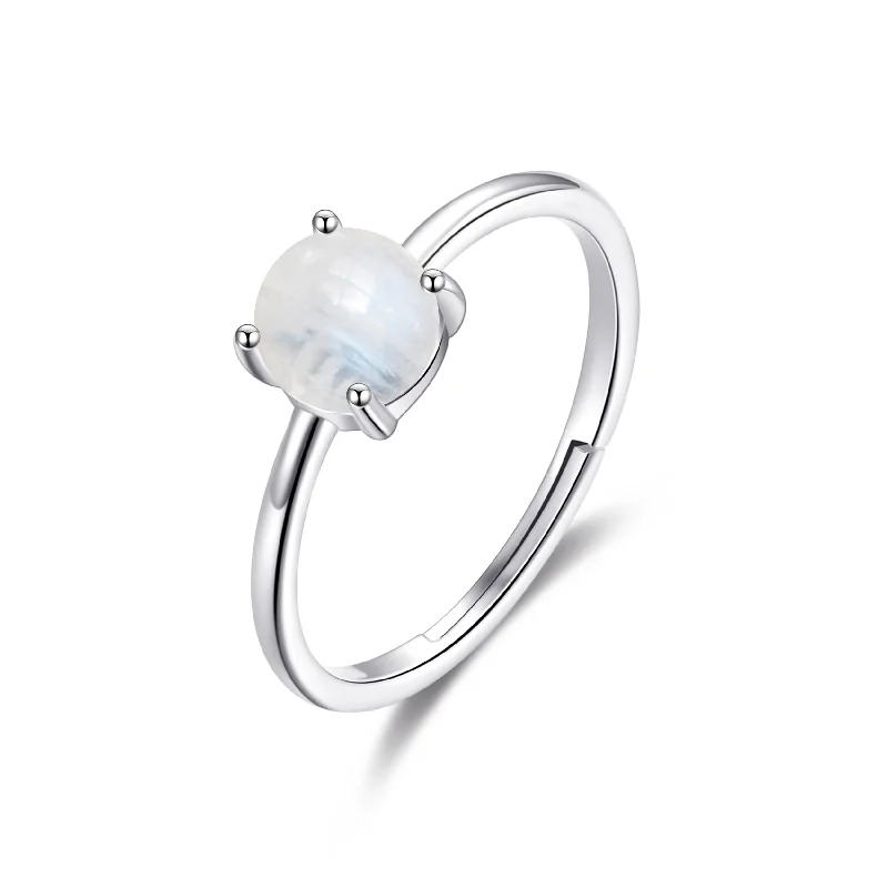 Mystic eye rings-Moonstone Adjustable Ring