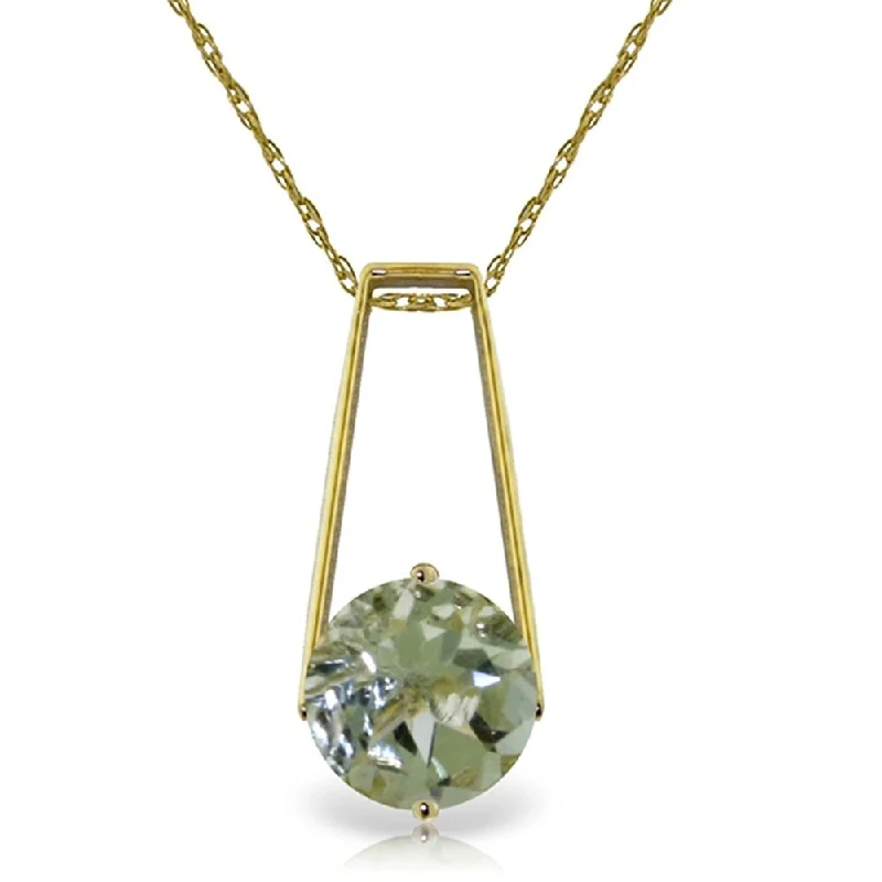 Bead weave necklaces-1.45 Carat 14K Gold Boundless Moment Green Amethyst Necklace