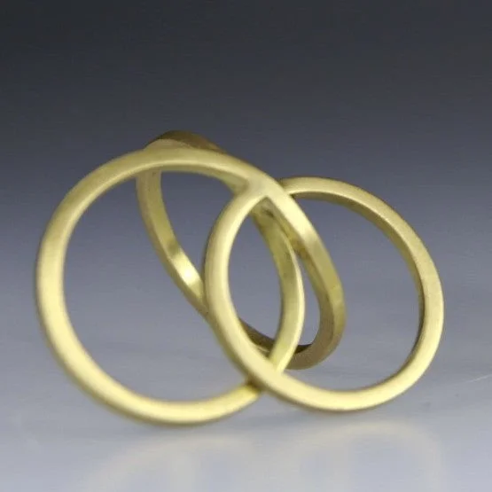 High gloss rings-Two Loops Tangent Ring