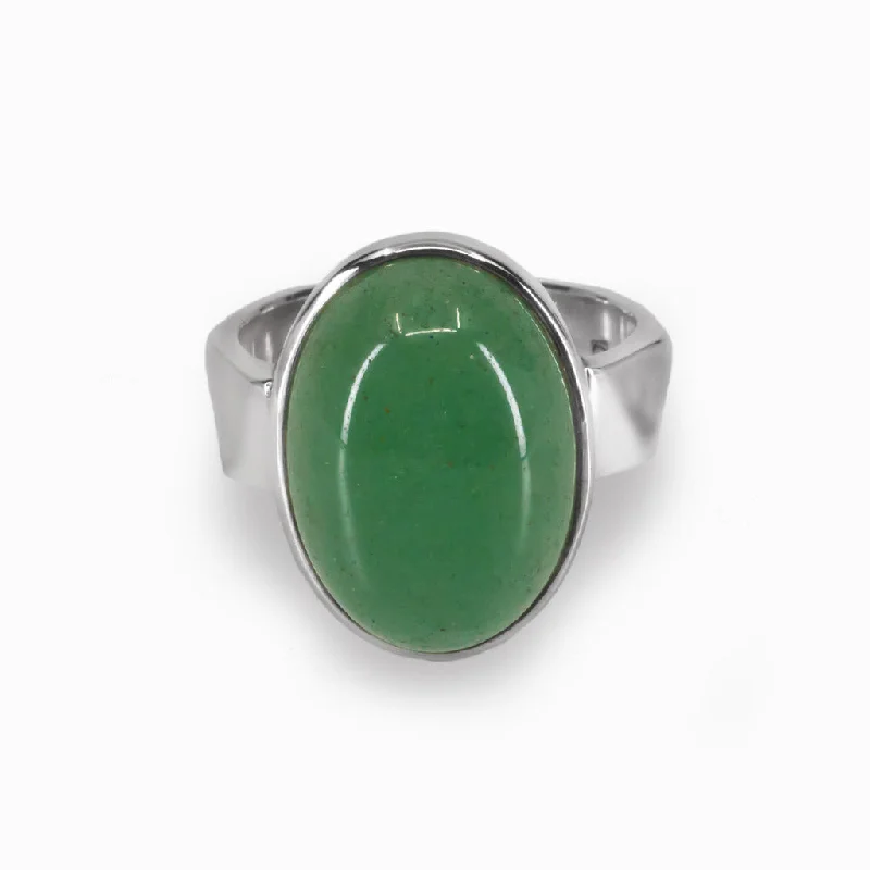 Full moon rings-Aventurine Ring