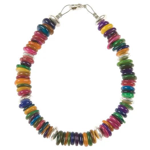 Carrie Elspeth Rainbow Shell Links Bracelet