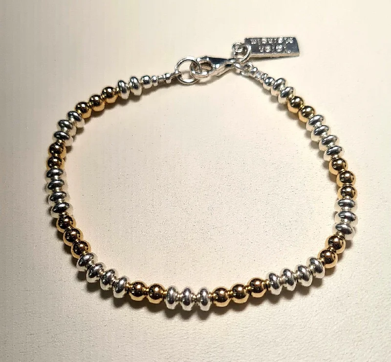 Yaron Morhaim Gold and Silver Button Bracelet