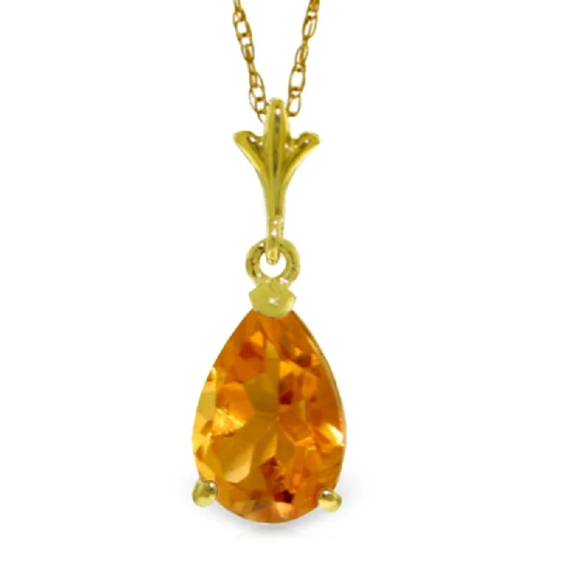 Half moon necklaces-1.5 Carat 14K Gold Love Struck Citrine Necklace