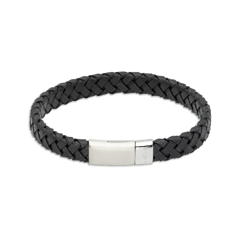 Unique & Co Sesame Woven Leather Bracelet