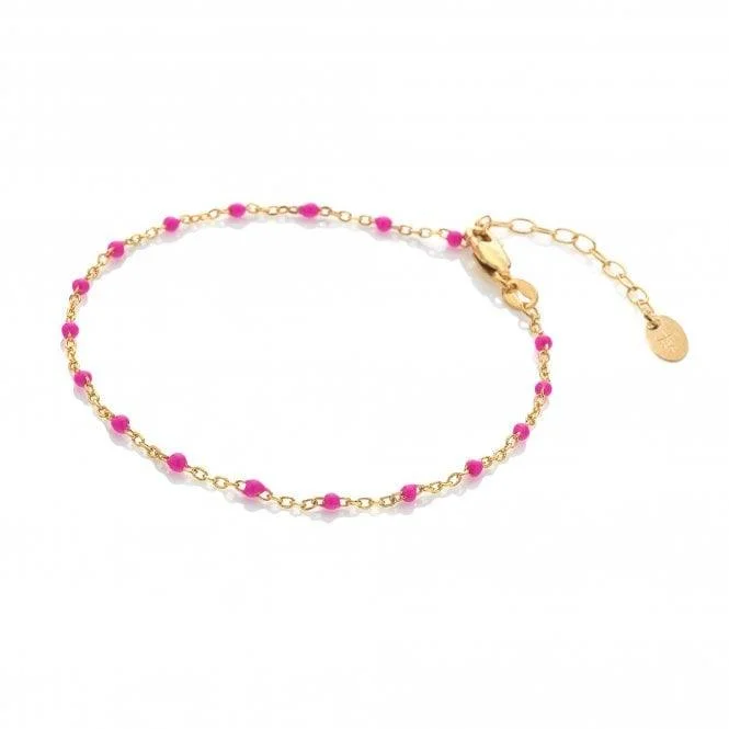 Hot Diamonds Gold and Pink Ocean Bracelet