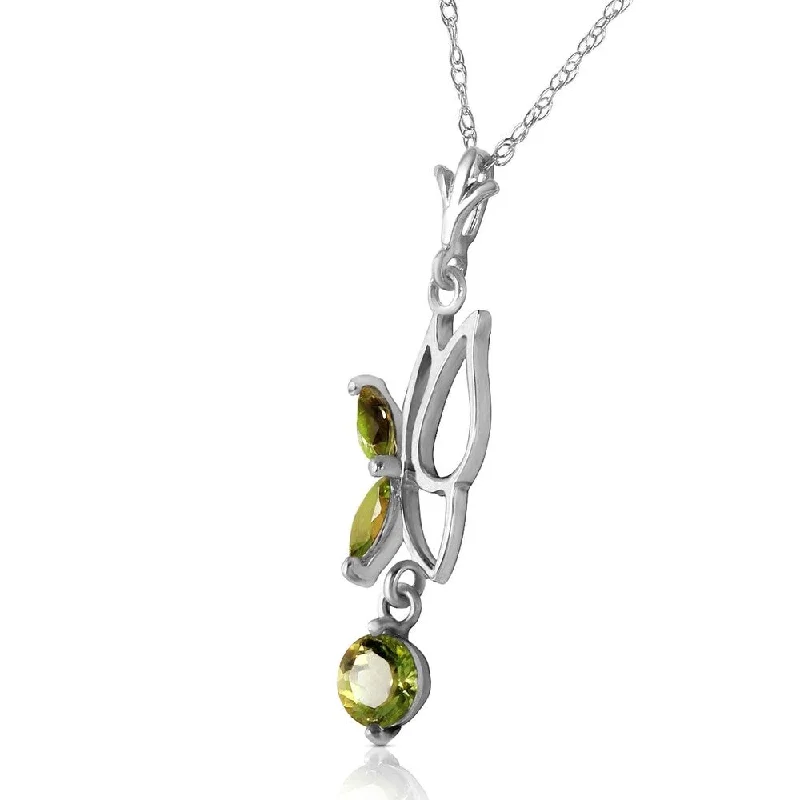 Galaxy charm necklaces-0.4 Carat 14K Solid Gold Make A Buzz Peridot Necklace