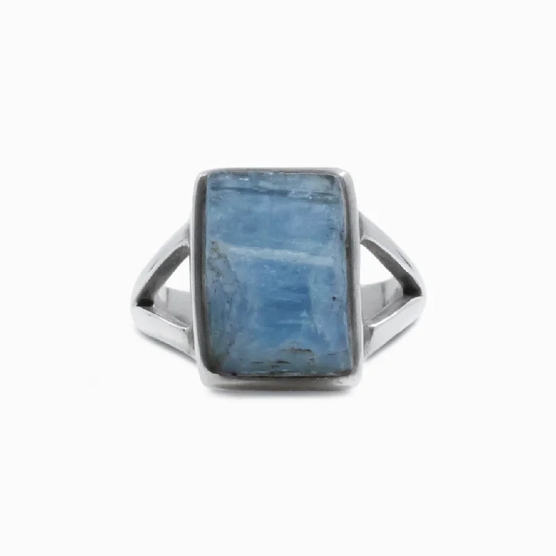 Tri-tone rings-Aquamarine Ring