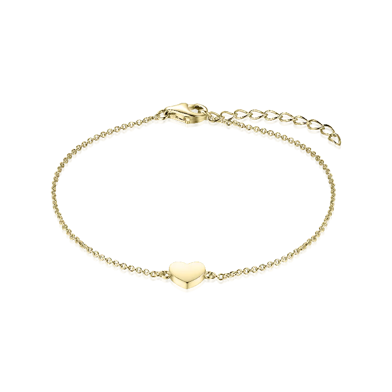 Gold Vermeil Sterling Silver Heart Bracelet