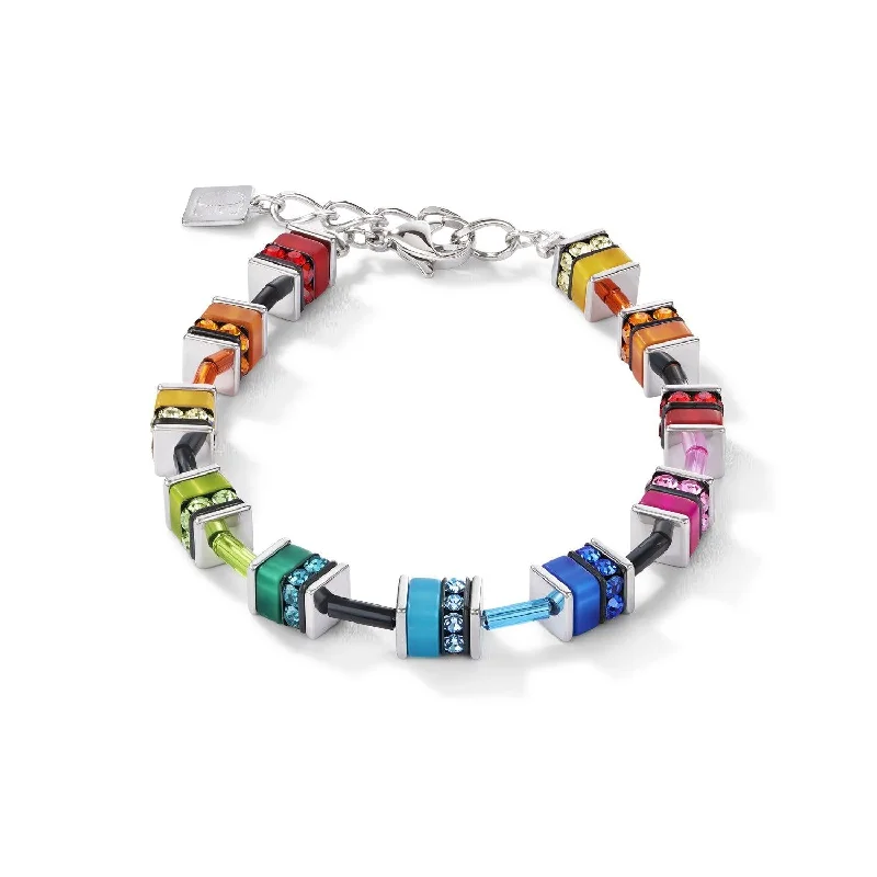 Coeur De Lion Multicolour Swarovski® Crystals GeoCUBE Bracelet