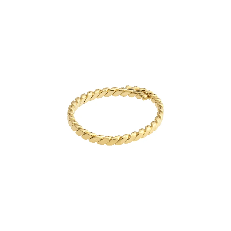 Astro theme rings-LULU twisted stack ring gold-plated