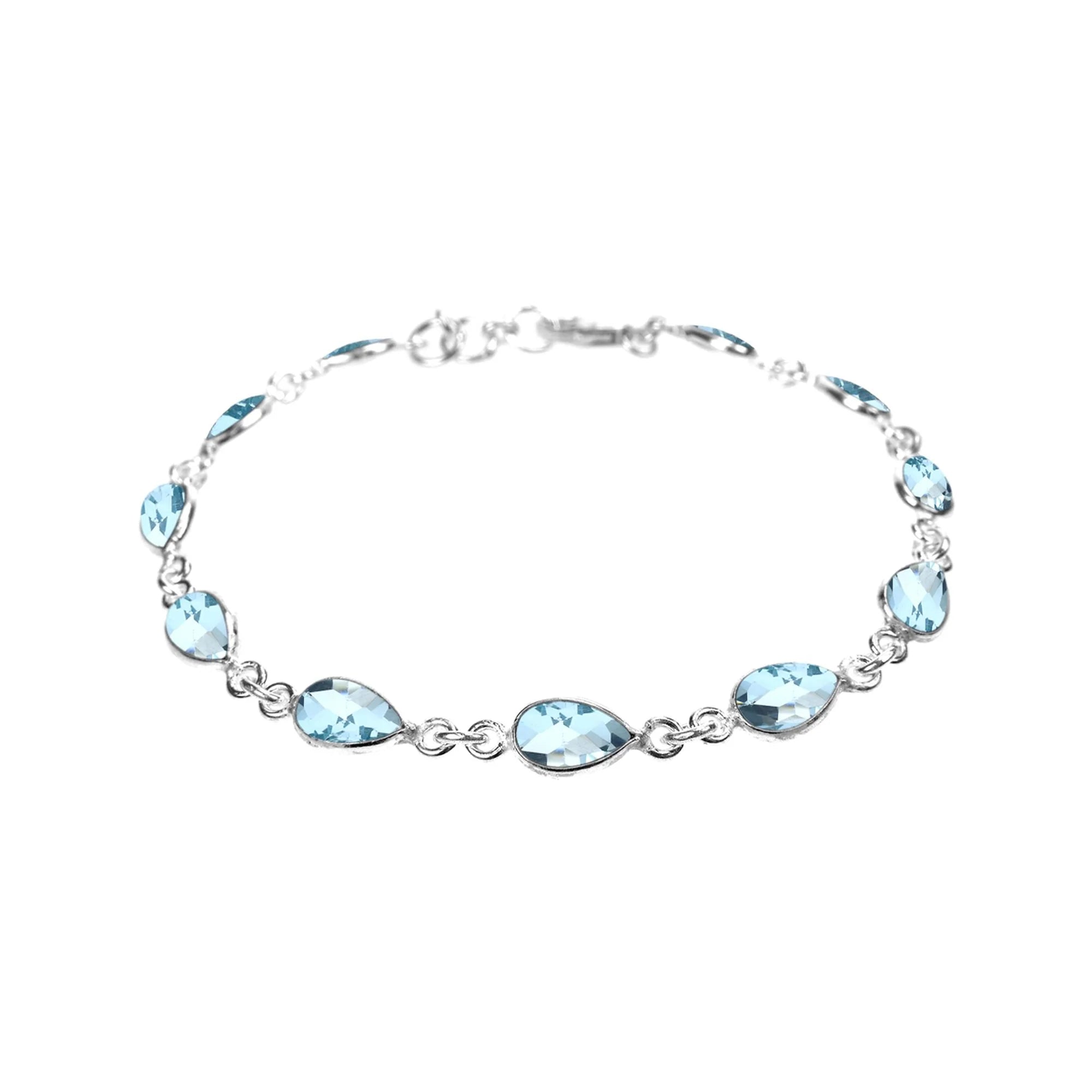 Blue Topaz Teardrop Facet Bracelet