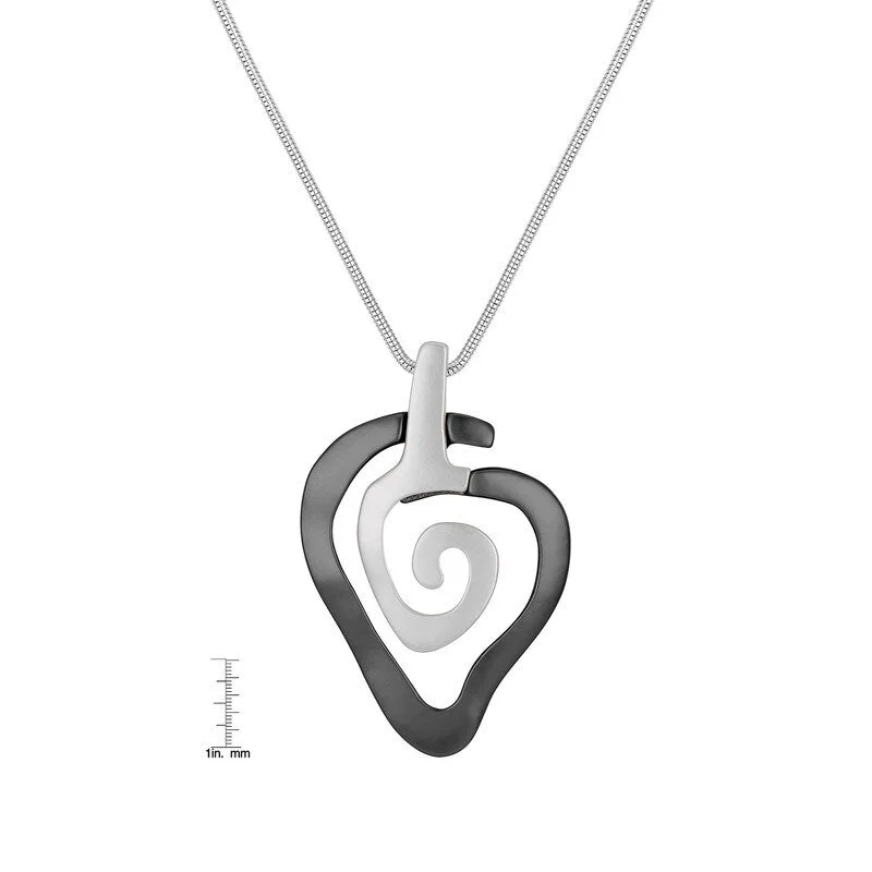 Neat-line necklaces-Victoria Townsend Silver Plated Large Spiral Pendant Necklace