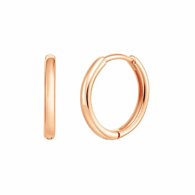 Pure gem earrings-FANCIME Endless Gold 18K Rose Gold Hoop Earrings