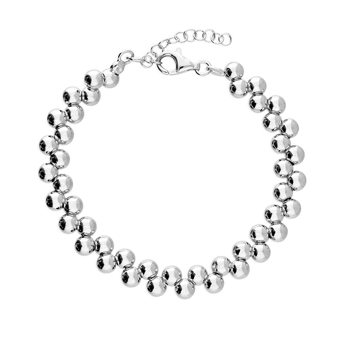 Sterling Silver Double Bead Bracelet