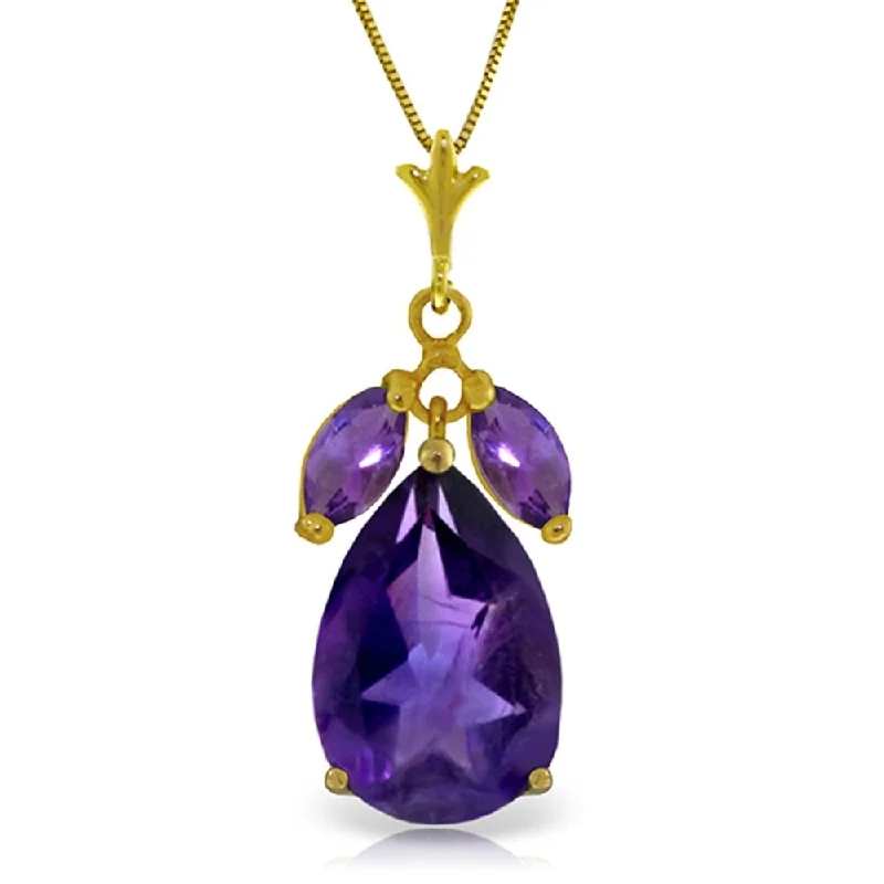 Emerald drop necklaces-6.5 Carat 14K Gold Christiana Amethyst Necklace