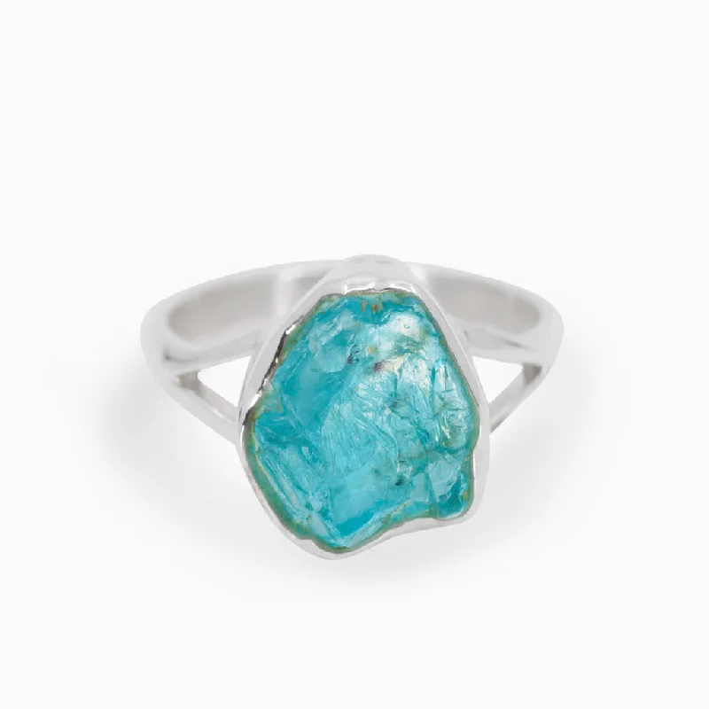 Polished bead rings-Apatite Ring