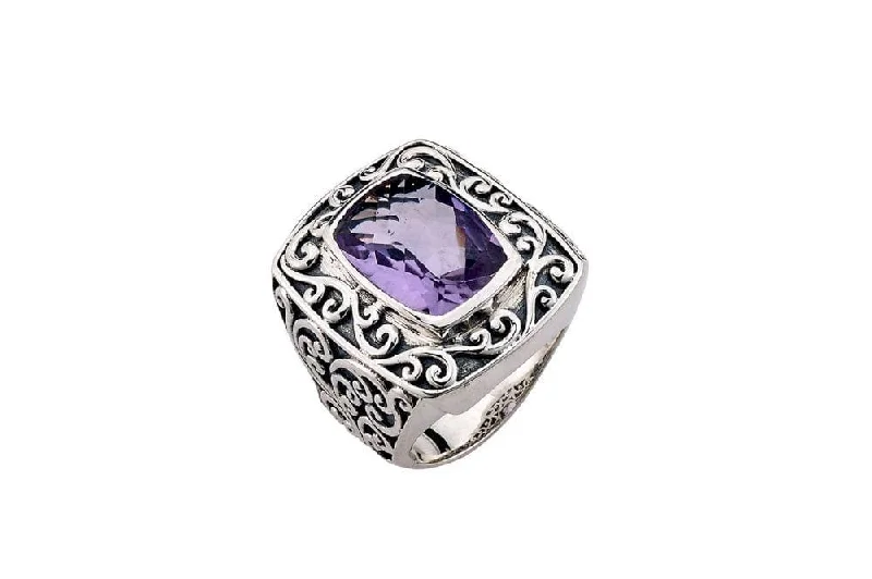 Victorian style rings-Chloe Ring- Amethyst