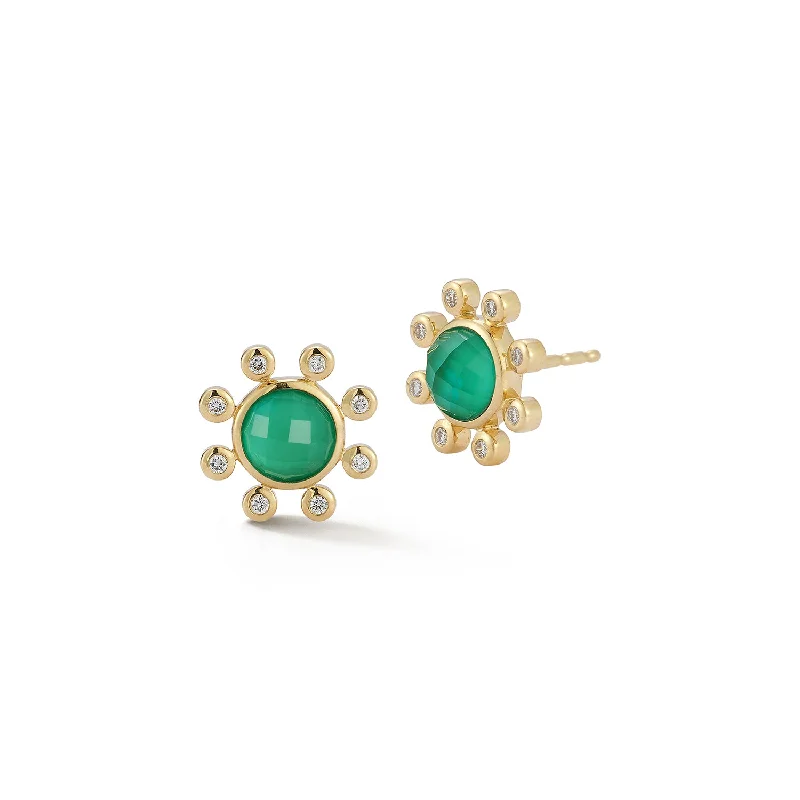 Light clay earrings-Little Dipper Studs - Jade