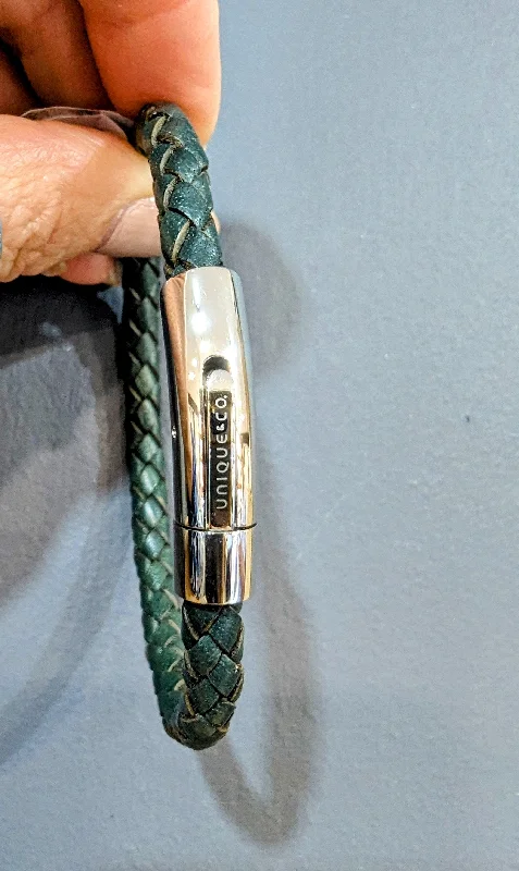 Unique & Co Dark Green Leather Bracelet