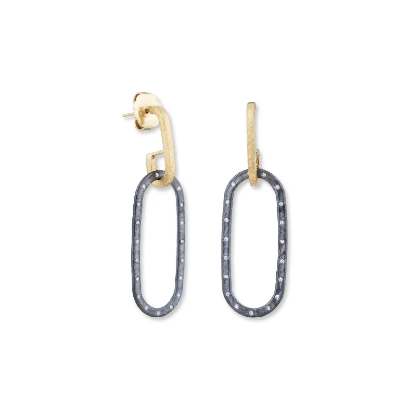 Subtle dangle earrings-Lika Behar Two-Tone "Caroline" Earrings