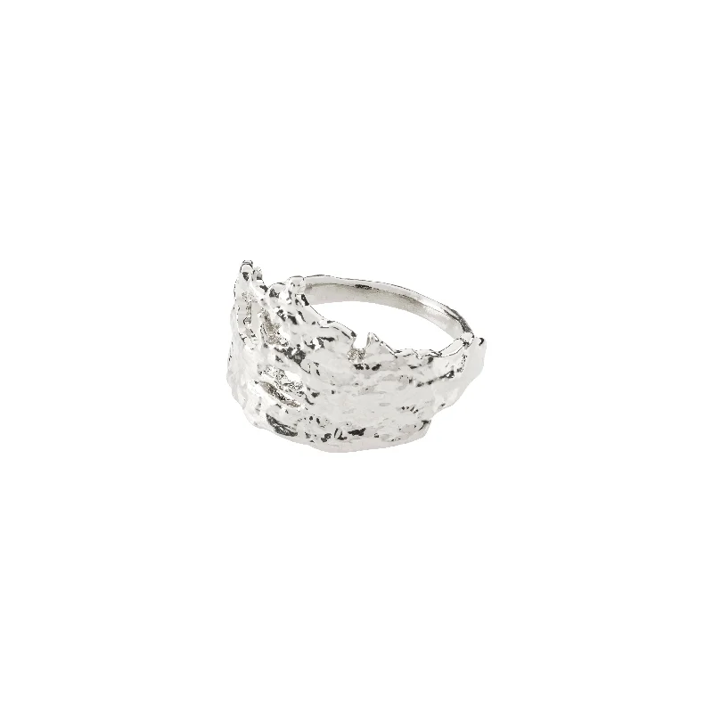 Vivid diamond rings-BRENDA ring silver-plated