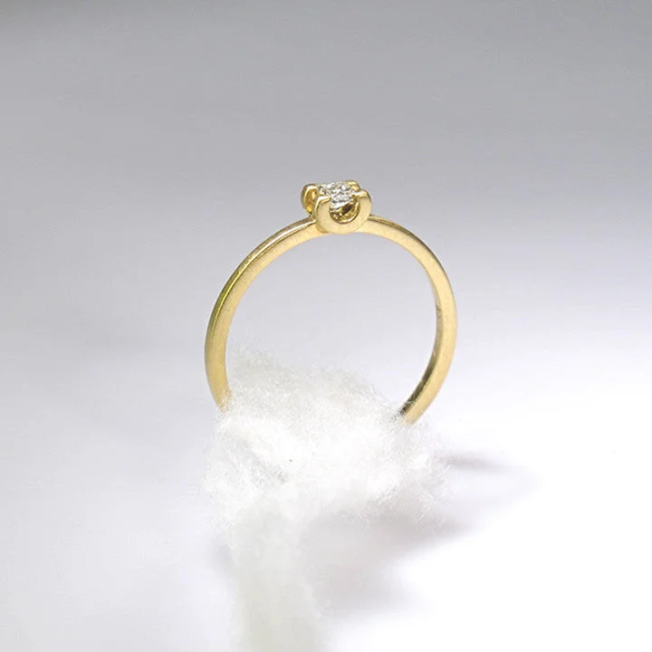 Sleek stone rings-Sugar Solitaire Ring