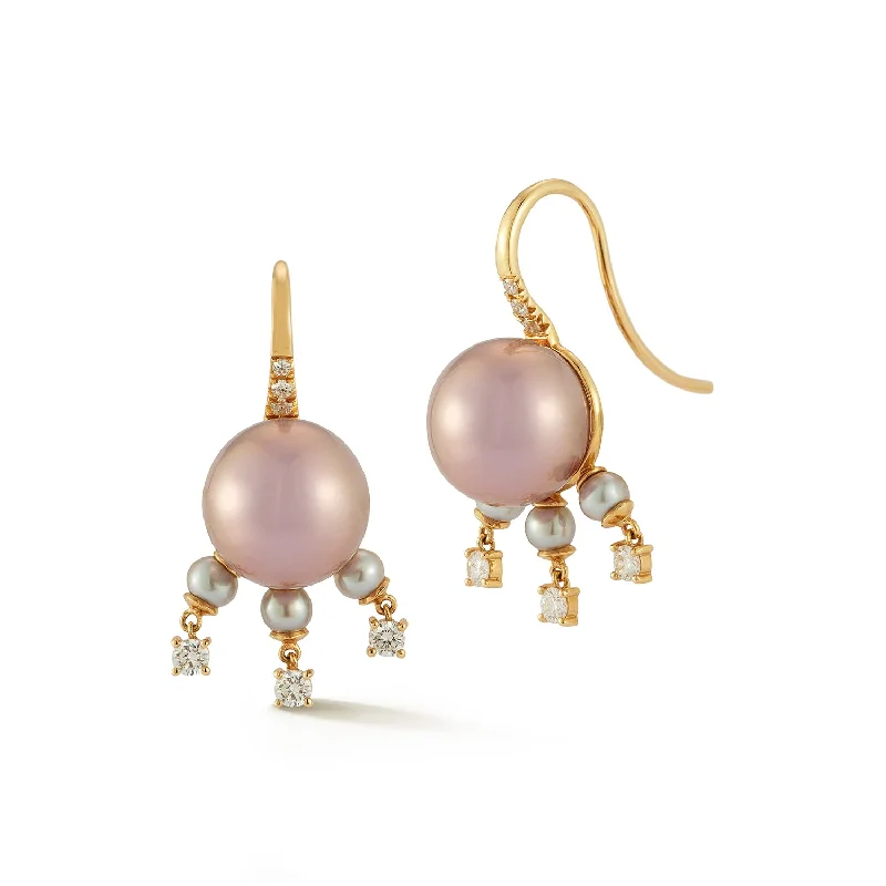 Baroque pearl earrings-Ariel Earrings