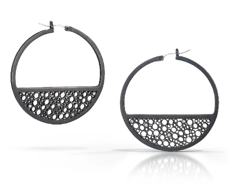 Textured disc earrings-Belle Brooke Low Tide Hoop Earrings