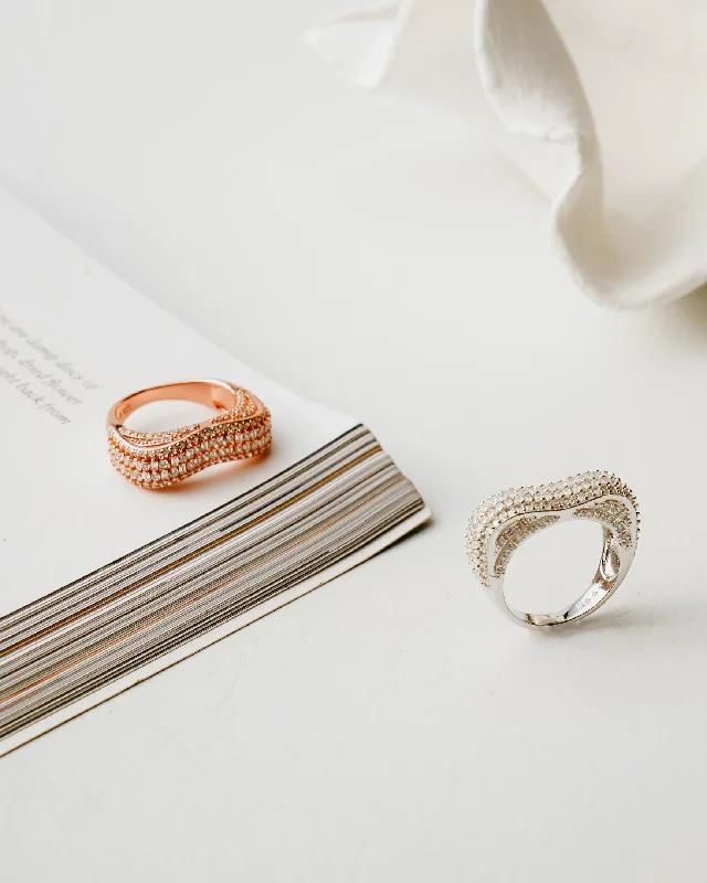 Woven cord rings-Edith Ring