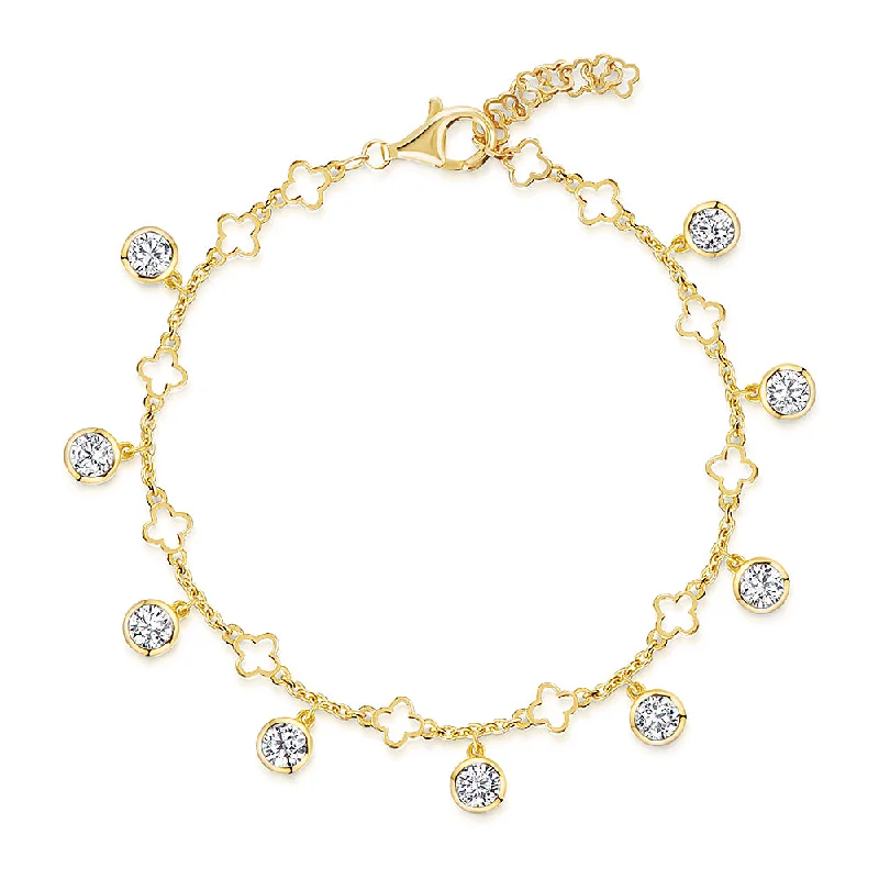 Jools Yellow Gold Vermeil 5-Stone Cubic Zirconia Bracelet