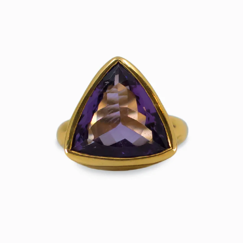 Tide shape rings-Amethyst Ring