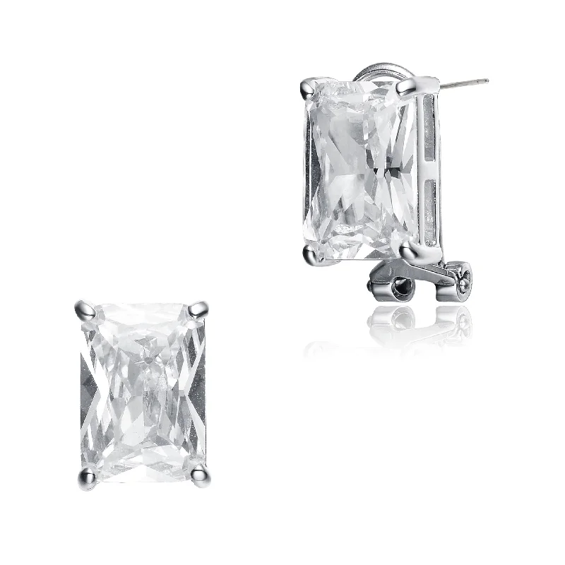 Tide design earrings-Classic Rectangular Déco Earrings